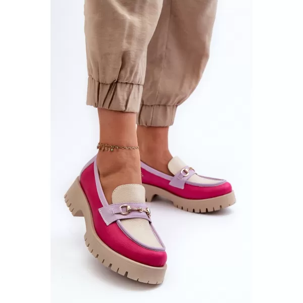  Ženske mokasine ZAZOO 3475 BEŽ/FUSCHIA/LILA 