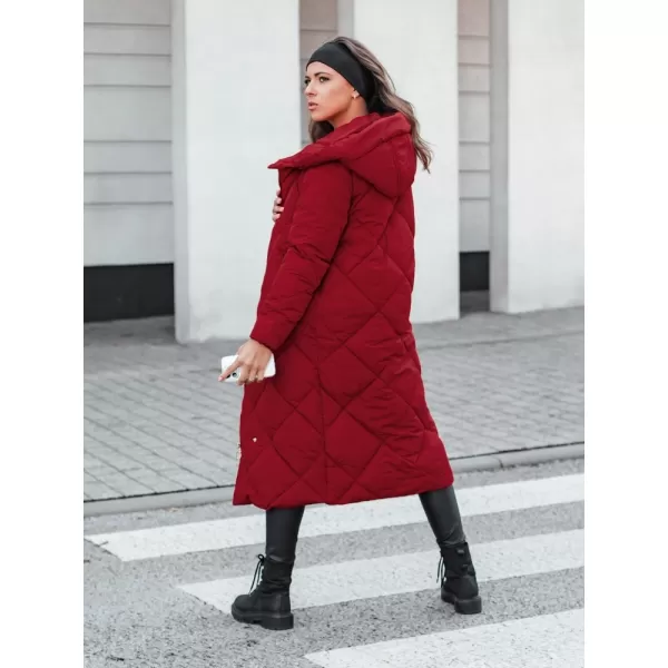  Ženski kaput DSTREET TY5479 TAMNOCRVENA 