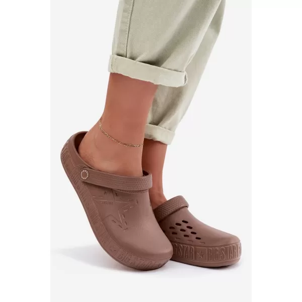  Ženske papuče BIG STAR TT274A085 BROWN/BEIGE Big Star Shoes 