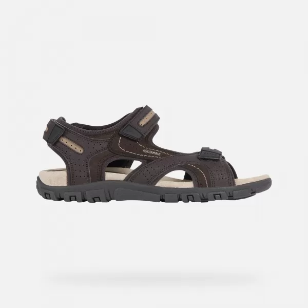  Muške sandale GEOX UOMO SANDAL STRADA G003039 TAMNO SMEĐA 