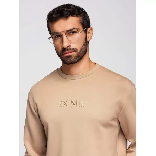  Muški sweatshirt OMBRE OM-SNBC-0199 BEŽ 