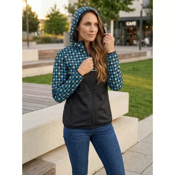  Ženska vrhunska softshell jakna ALTISPORT VOJ/ALW048JACK01 CRNA I PLAVA 