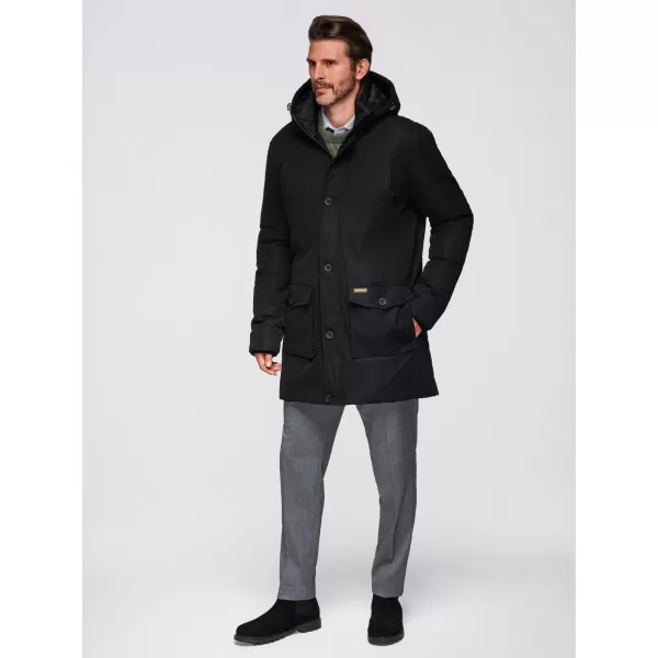  Muška parka OMBRE OM-JAPJ-0287 CRNA 