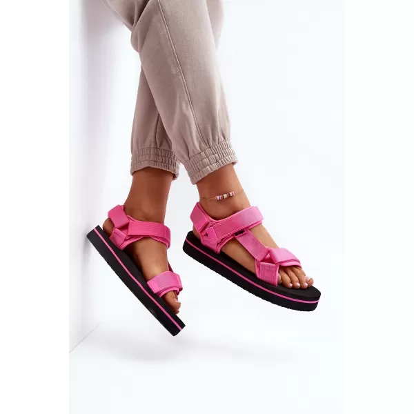  Ženske sandale LEE COOPER LCW-23-34-2613 CRNA/FUKSIJA 
