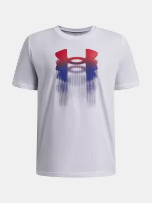 Majica za dječake UNDER ARMOUR B LOGO BLUR SS 6009280-100 BIJELA