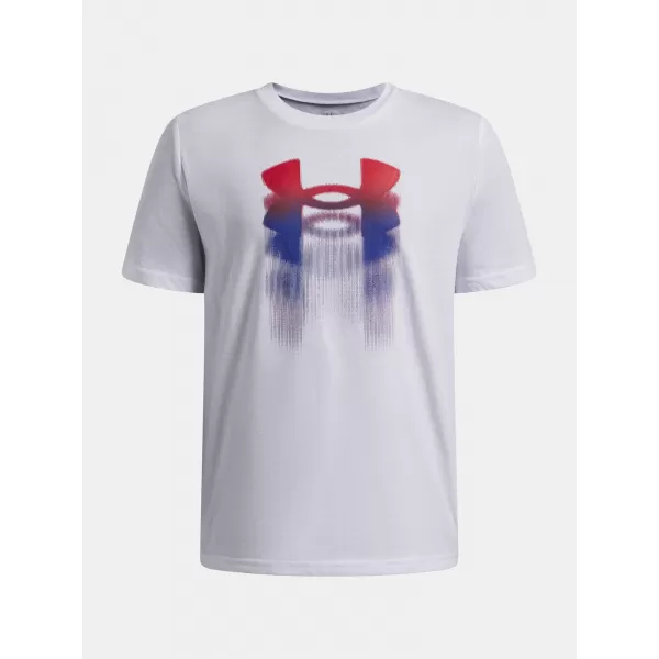  Majica za dječake UNDER ARMOUR B LOGO BLUR SS 6009280-100 BIJELA 