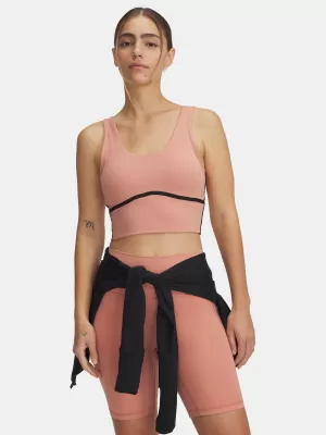 Ženska majica bez rukava UNDER ARMOUR MERIDIAN PIPED CROP TANK 6003529-696 RUŽIČASTA