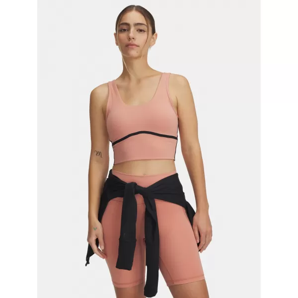  Ženska majica bez rukava UNDER ARMOUR MERIDIAN PIPED CROP TANK 6003529-696 RUŽIČASTA 