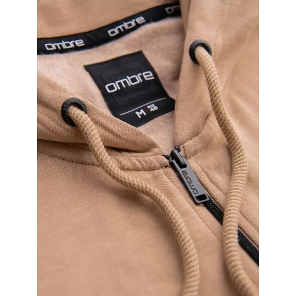  Muški sweatshirt OMBRE OM-SSZP-0256 PIJESAK 