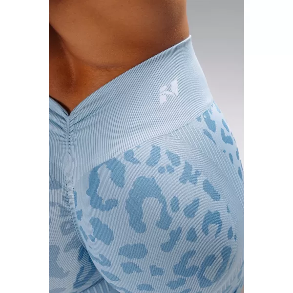  Kompresijske push-up kratke hlače s leopard printom NEBBIA PRIMAL 856 PLAVI LEOPARD 