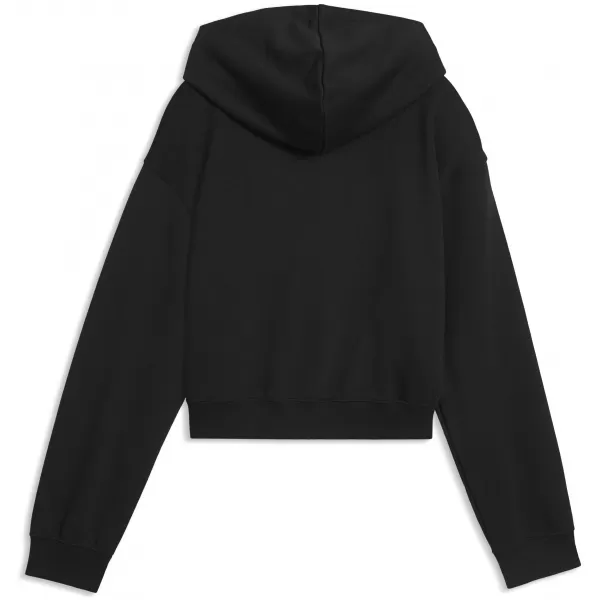  Dječji sweatshirt PUMA ESS 2 COLOR NO. 1 LOGO SHORT LENGTH HOOD 68607255 PUMA CRNA/SVIJETLA LAVANDA 