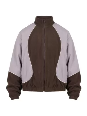 Muška trenirka jakna URBAN CLASSICS TB8602-23085 SMEĐA/BLIJEDO LILA