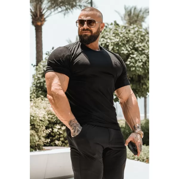  Muške majice NEBBIA MIKE MUSCLE FIT 158 CRNA 