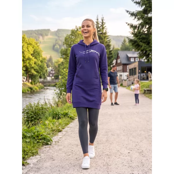  Ženska produžena majica ALTISPORT ALW001419 PONOĆNO PLAVA 