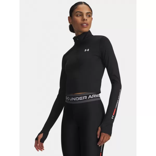  Ženska majica kratkih rukava UNDER ARMOUR TECH BRANDED 1/2 ZIP 6009988-001 CRNA 