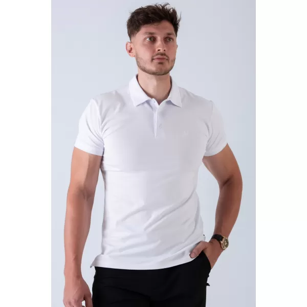  Muške majice NEBBIA MIKE MUSCLE FIT POLO 157 BIJELA 