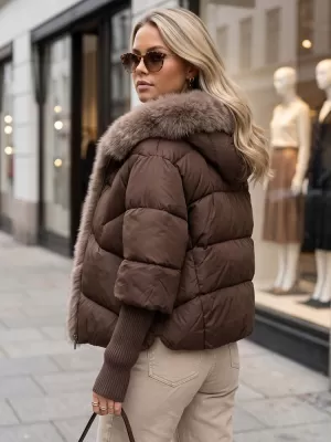 Ženska jakna DSTREET TY5989 SMEĐA