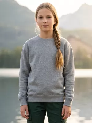 Dječji sweatshirt MALFINI CREW 427 TAMNO SIVI ODSJAJI