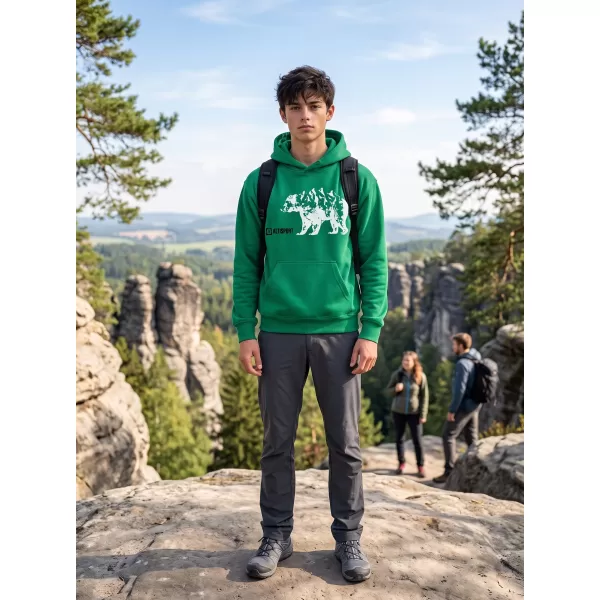  Dječji sweatshirt ALTISPORT ALM193422 SREDNJE ZELENA 