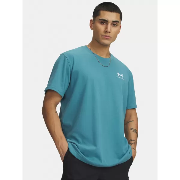  Muška majica kratkih rukava UNDER ARMOUR M LOGO EMB HEAVYWEIGHT SS 1373997-466 PLAVA 
