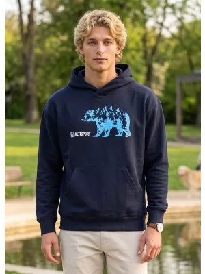 Muški sweatshirt ALTISPORT ALM193422 TAMNOPLAVA