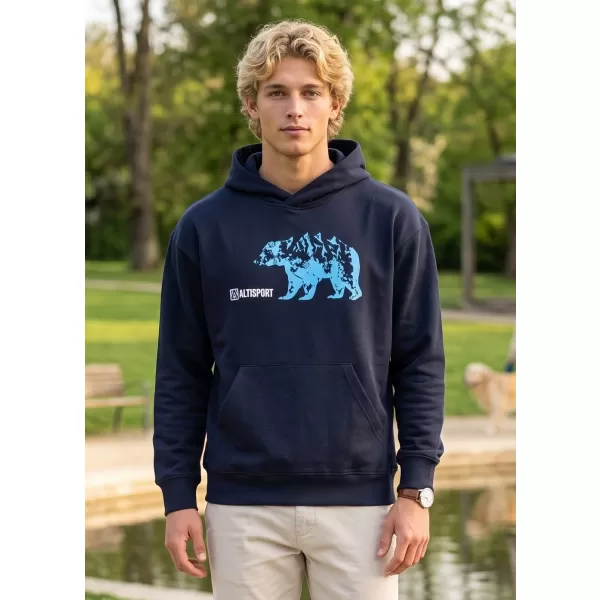  Muški sweatshirt ALTISPORT ALM193422 TAMNOPLAVA 