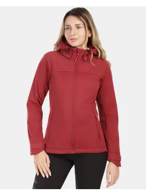 Ženska softshell jakna KILPI ONTAVIA-W 1L0113KI TAMNOCRVENA