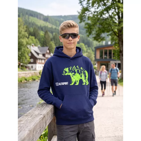  Dječji sweatshirt ALTISPORT ALM193422 PONOĆNO PLAVA 