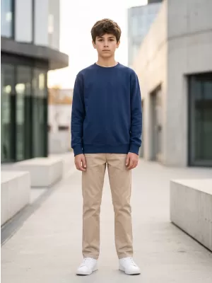 Dječji sweatshirt MALFINI CREW 427 PONOĆNO PLAVA