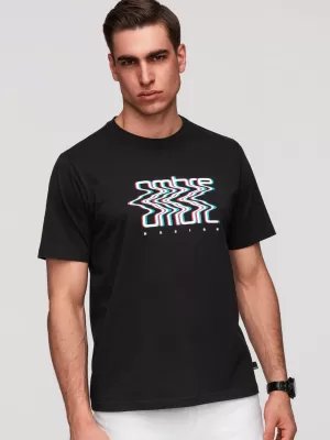 Muška majica kratkih rukava OMBRE OM-TSPT-0286 CRNA