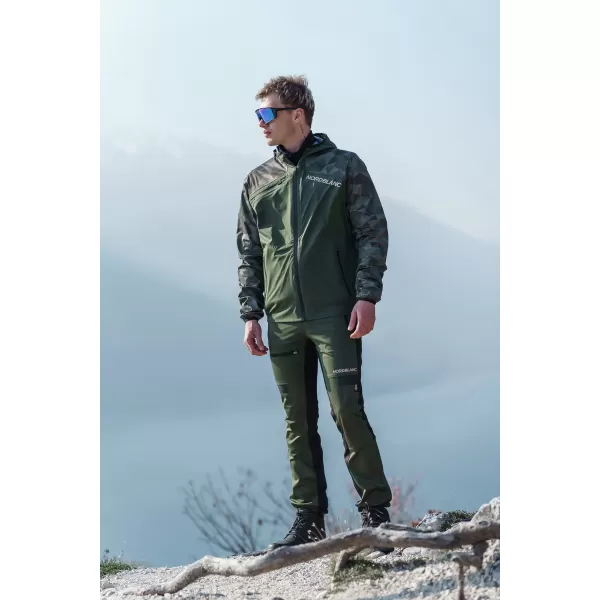  Muške vodootporne hlače za više sportova NORDBLANC RIDGEWALK NBSPM8325 TAMNO ZELENA 
