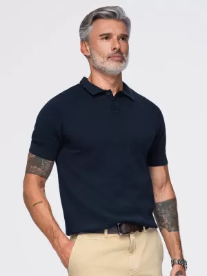 Muška polo majica OMBRE OM-POSS-0178 TAMNOPLAVA