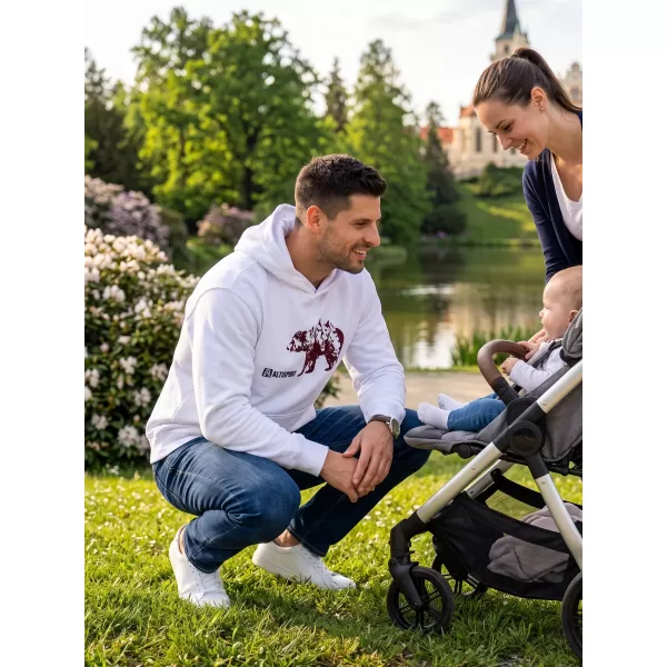  Muški sweatshirt ALTISPORT ALM193422 BIJELA 