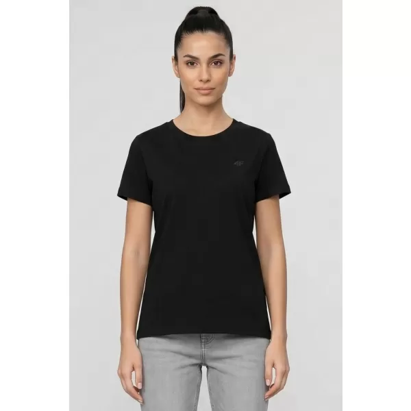  Ženska majica kratkih rukava 4F WAW25TTSHF2350 DUBOKA CRNA 