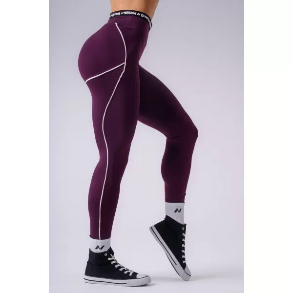  Ženske tajice NEBBIA OLYMPIA HIGH-WAIST 935 KLARET 
