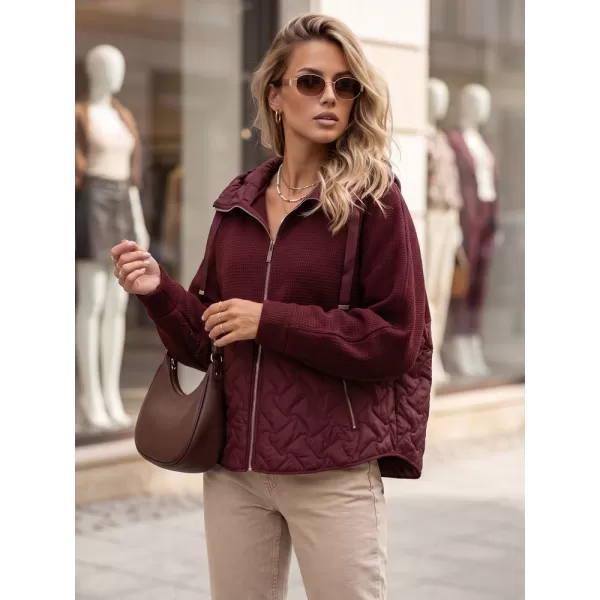  Ženska jakna DSTREET TY5916 TAMNOCRVENA 