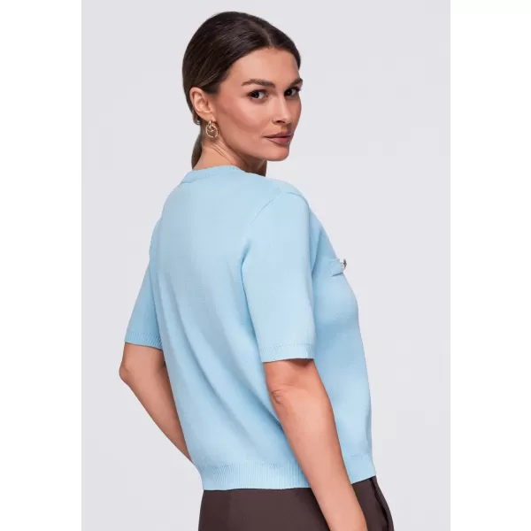  Ženska bluza OMBRE OW-TS-E0084 PLAVA 
