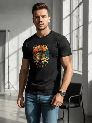 Muška majica kratkih rukava DSTREET NX052R CRNA