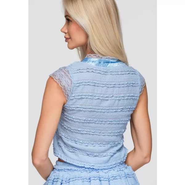  Ženska bluza OMBRE OW-TS-E0066 PLAVA 