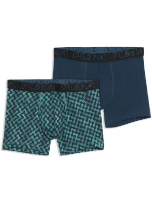 Muške bokserice PUMA MEN GRAPHICAL PRINT BOXERS 2P 94780403 ZELENA KOMBINACIJA