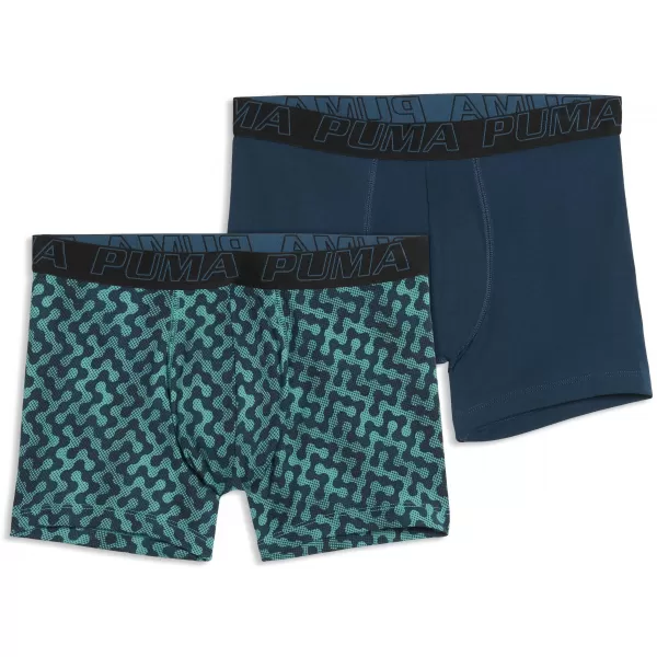  Muške bokserice PUMA MEN GRAPHICAL PRINT BOXERS 2P 94780403 ZELENA KOMBINACIJA 