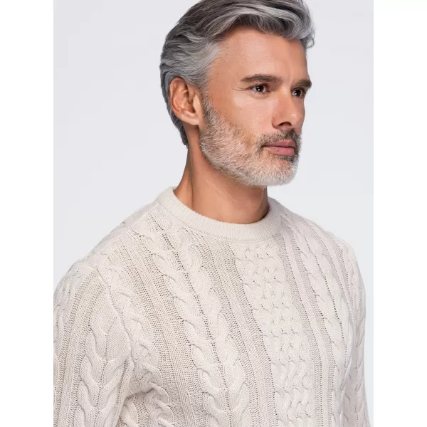 Muški pulover OMBRE OM-SWSW-0191 EKRU 