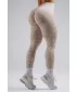 Kompresijske push-up tajice s leopard printom NEBBIA PRIMAL 849 KREM LEOPARD