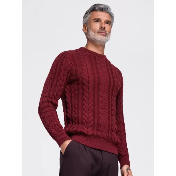  Muški pulover OMBRE OM-SWSW-0191 TAMNOCRVENA 