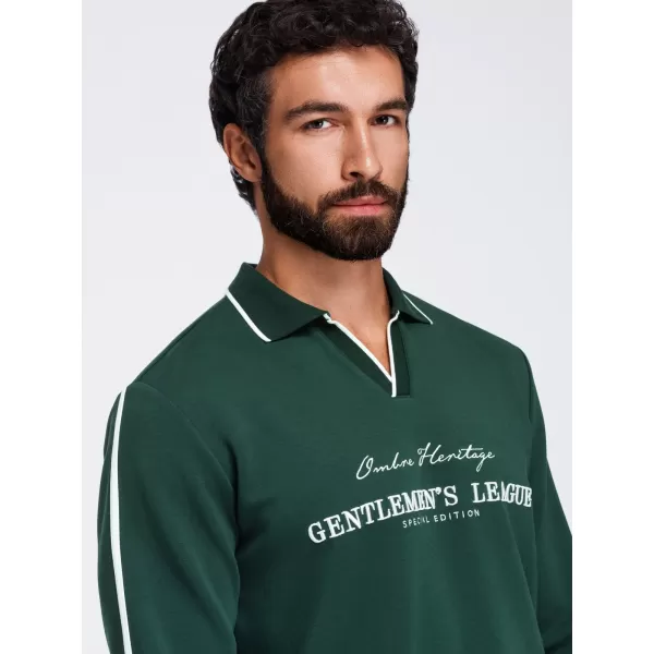  Muški sweatshirt OMBRE OM-SSNZ-0268 TAMNO ZELENA 