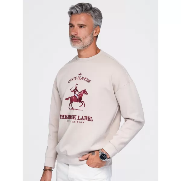  Muški sweatshirt OMBRE OM-SSNZ-0267 BEŽ 