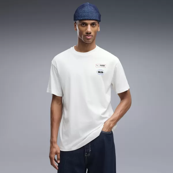  Muška majica kratkih rukava PUMA GRAPHICS RELAXED STACKED TEE 69436802 PUMA BIJELA 