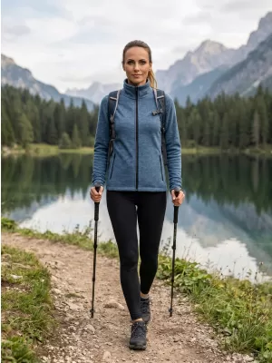 Ženska dukserica od mikro flisa MALFINI FACTOR 853 ODSJAJI OD TAMNOG TRAPERA