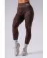 Ženske tajice NEBBIA PRIMAL 849 TAMNOSMEĐI LEOPARD