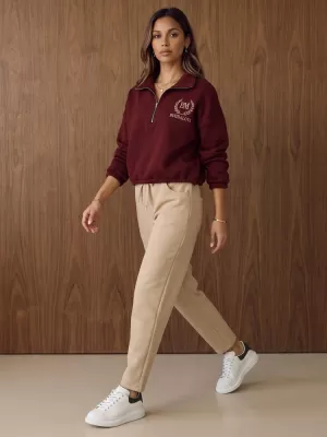 Ženski sweatshirt DSTREET 1 BY1575 TAMNOCRVENA